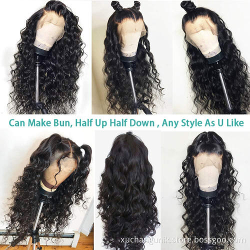 Uniky Cuticle Aligned Virgin Indian Hair Raw Unprocessed Lace Frontal Wig Loose Deep Wave Women Human Hair Lace Front Wigs